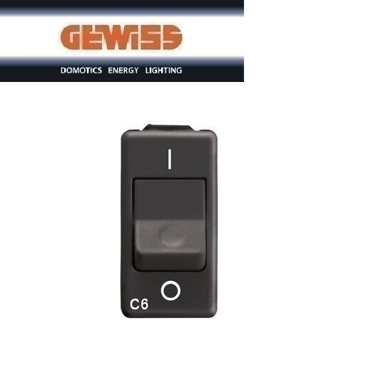 INTERRUTTORE MAGNETOTERMICO 6A GEWISS SYSTEM BLACK GW21431