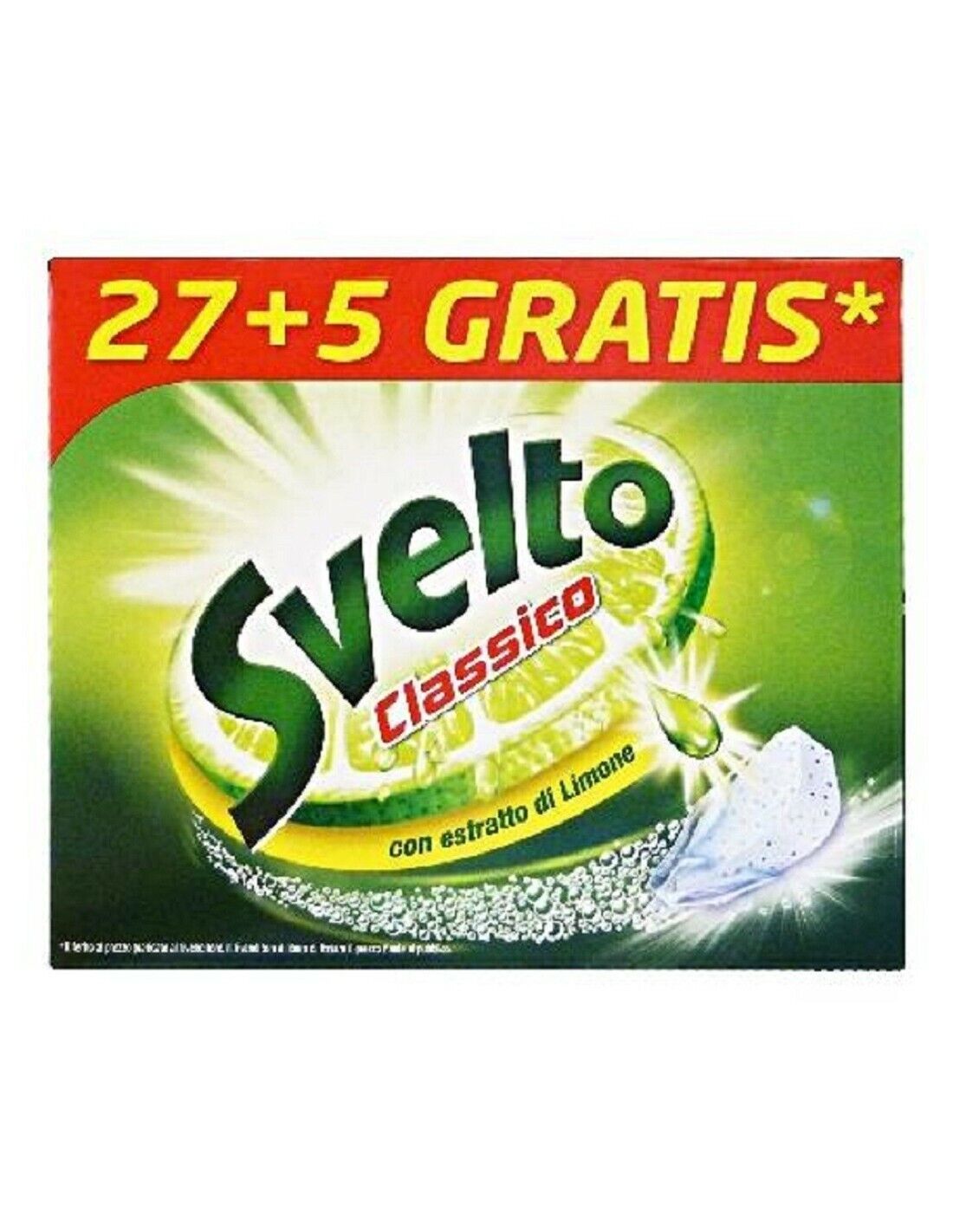 Svelto Tabs Classico Lavastoviglie 27 + 5 Lavastoviglie - Limone