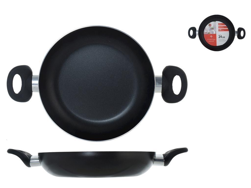 HOMe Tegame Antiaderente 'Maitre' 2 Manici Cm24