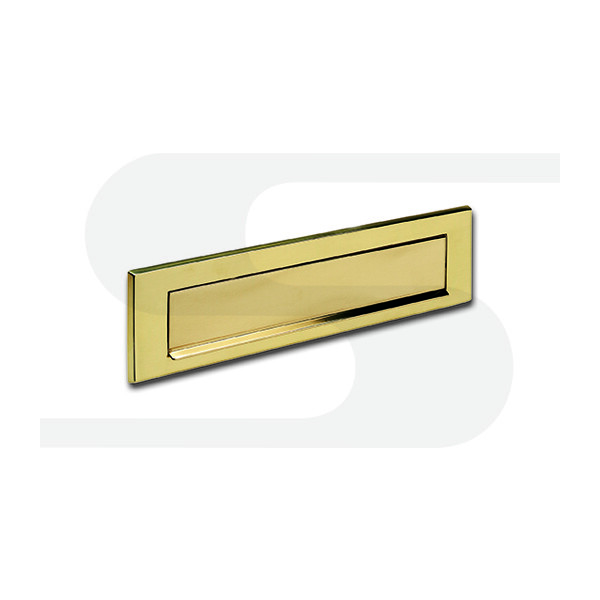 PLACCA IMBUCALETTERE SILMEC S661  OTTONE LUCIDO MM.330X85  COD.10-661.61
