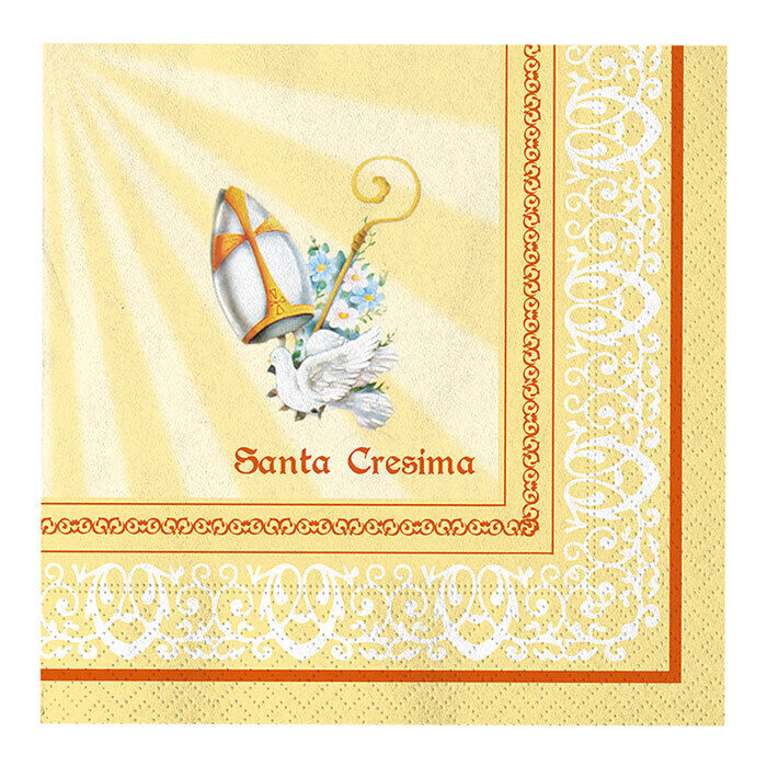 Tovaglioli di carta 33cm Santa Cresima 20pz