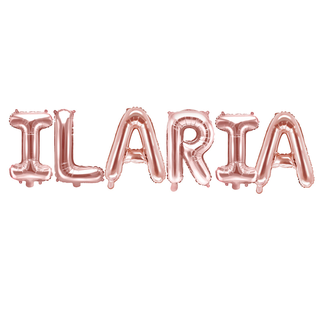 Palloncino FOIL MYLAR ROSA GOLD scritta nome ILARIA 35 cm 0ZJ4