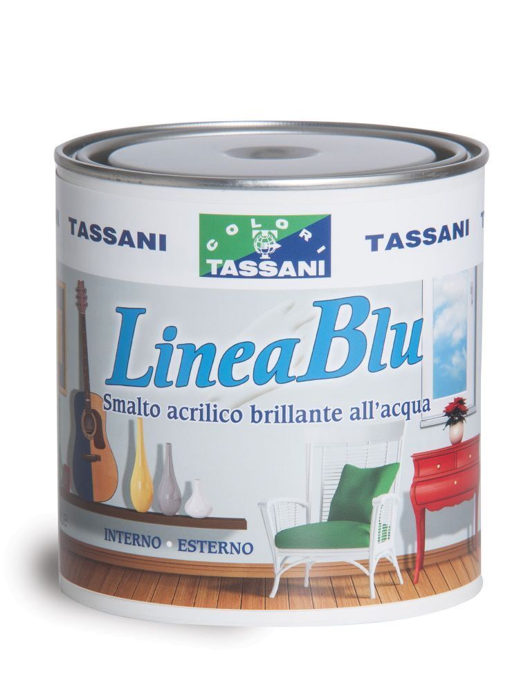 Tassani Linea Blu Smalto Acrilico all'acqua Brillante 750 ml