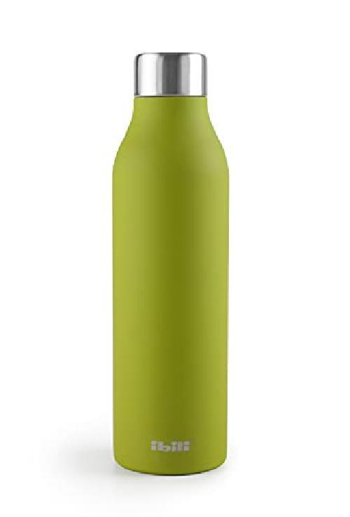 IBILI Botella termo doble pared olive 500 ml, Acero Inoxidable 18/10, Doble pare