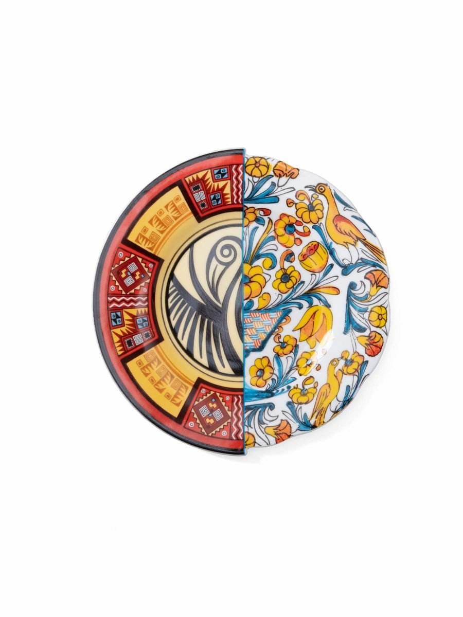 Piatto da dessert "HUARICANGA" SELETTI collezione "HYBRID" design CTRLZAK