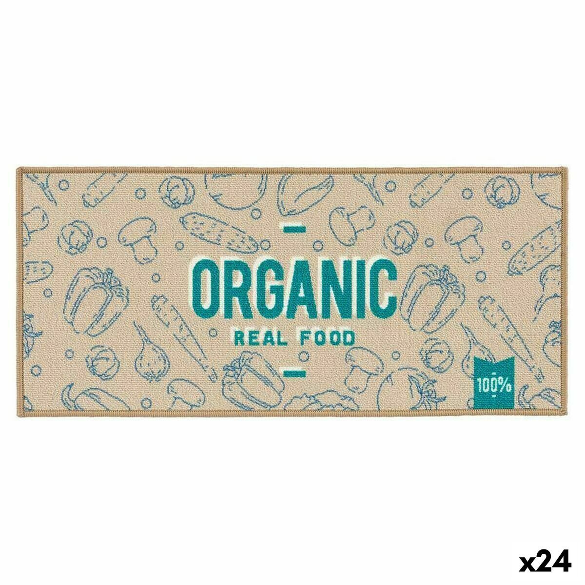 Tappeto 90 x 40 cm Beige Azzurro Verde [24 Unità]