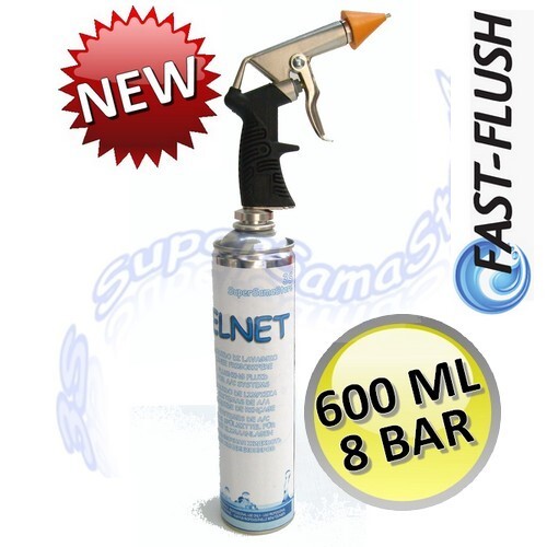 FAST FLUSH - BELNET BOMBOLA PRESSURIZZATA CON PISTOLA FLUSH GUN
