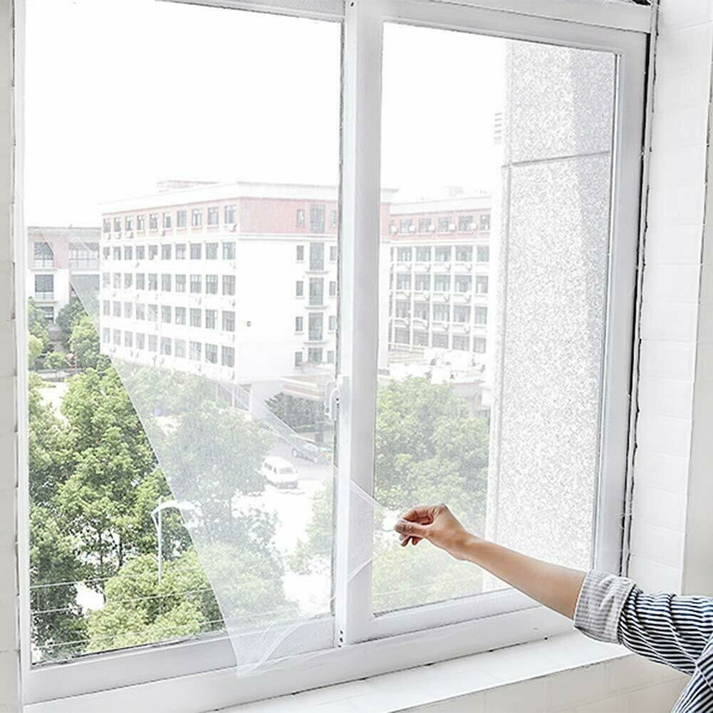 ZANZARIERA CON VELCRO 130X150 CM  x FINESTRE bianco BIANCA