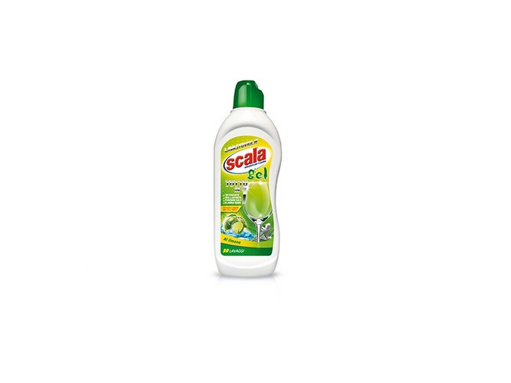 DETERSIVO STOVIGLIE SCALA LAVASTOVIGLIE GEL TUTTO IN 1 PROFUMO LIMONE 750 ML.