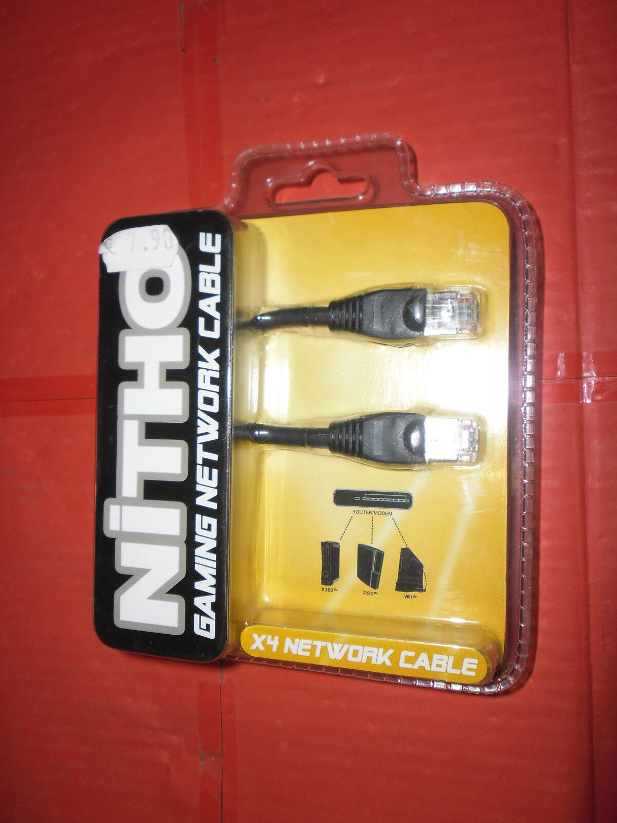 NITHO CAVO ORIGINALE GAMING NETWORK CABLE PER SONY PLAYSTATION 3-XBOX 360-WII