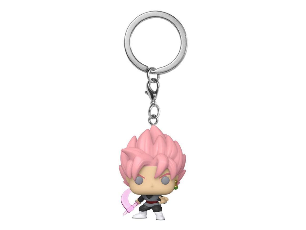 Dragon Ball Super Portachiavi Funko Pop!  Figura Black Goku Super Saiyan Rosa 4