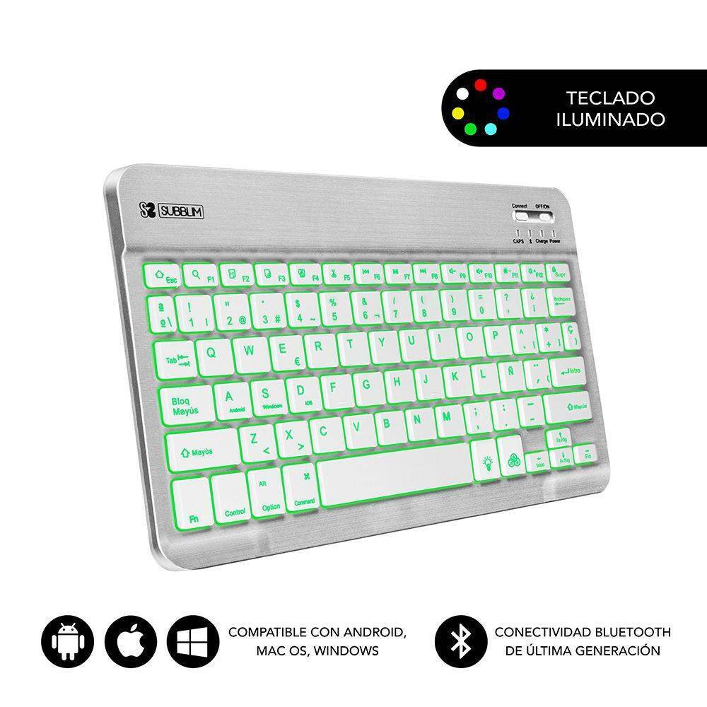 Subblim Teclado Smart Backlit Bt - Conectividad Bluetooth 30 - Iluminacion Ajust