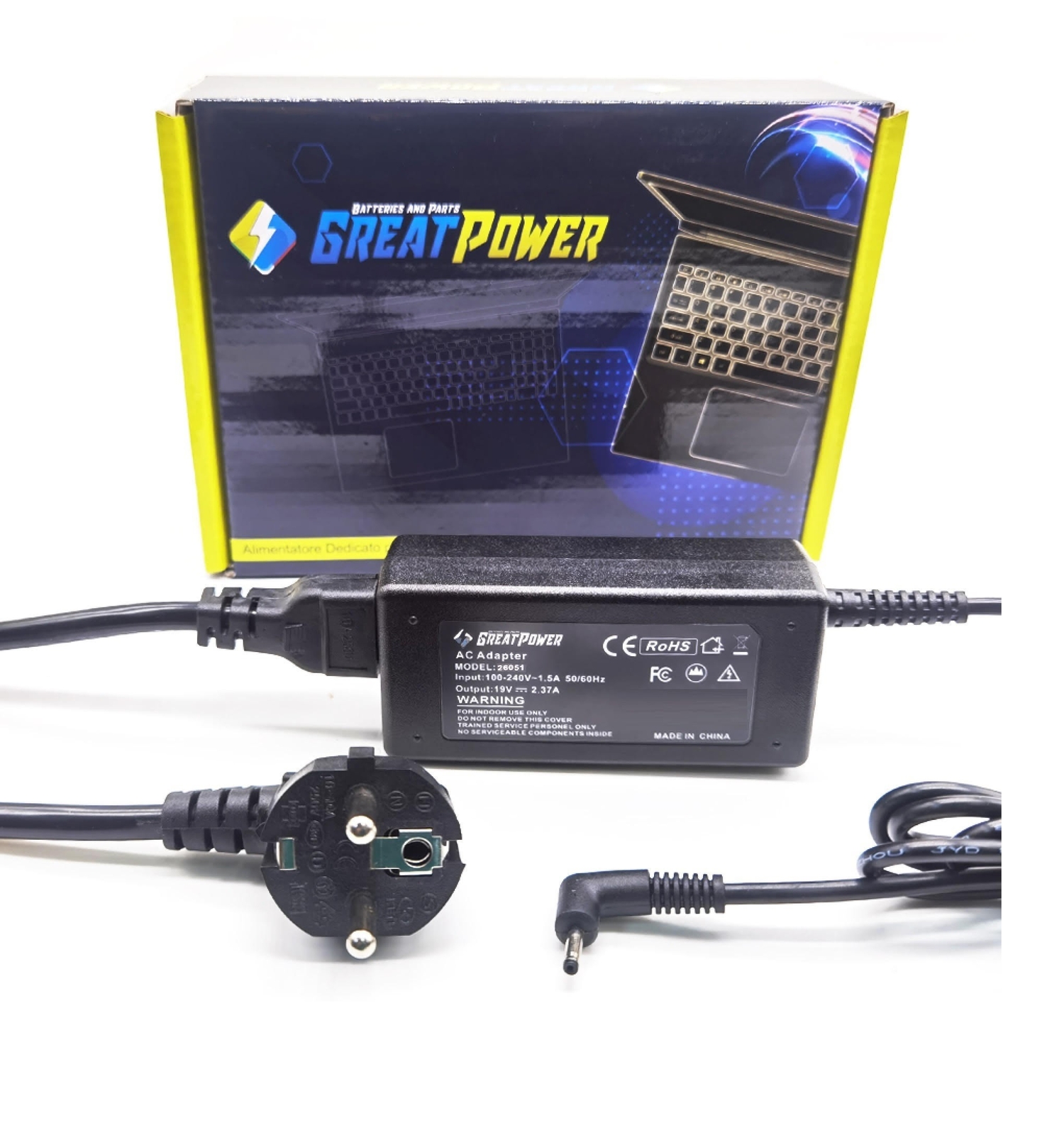 Alimentatore caricabatteria per Asus VivoBook S200 S200E S201 Q200E X201E X202E