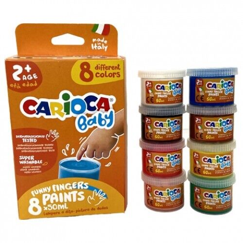 CARIOCA BABY TEMPERA A DITA 50ML. 8 COLORI