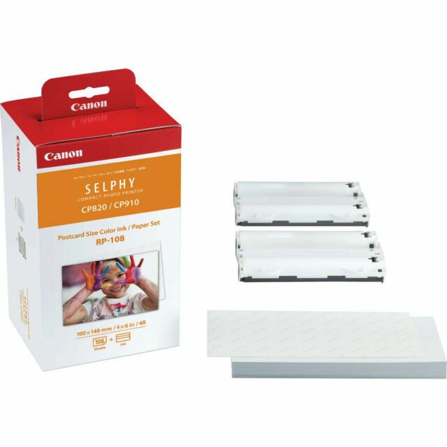 RP-108 Canon Set carta fotografica 108 fogli 100x148 mm + 2 cartucce colorate 