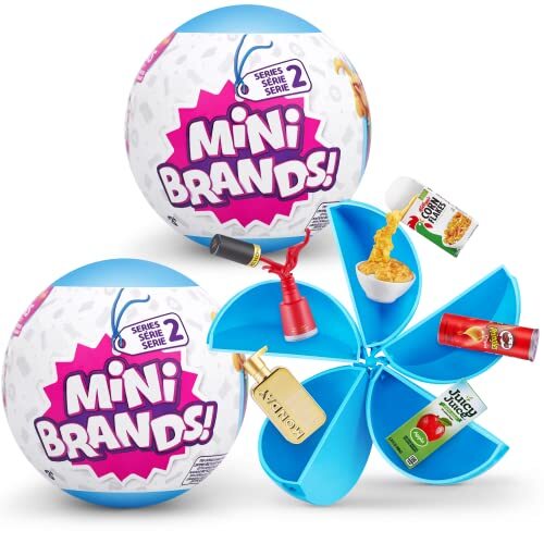 5 SURPRISE Mini Brands Series 2 Mystery Capsule Real Miniature Brands (h8e)