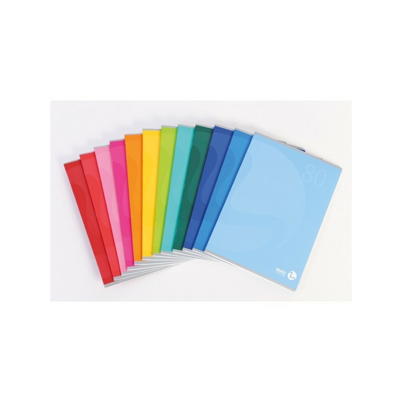Maxiquaderno A4 80 gr. 80 Fg+1 Rigo di 3a Copertina 250 gr. Color 80 BM (10 Pz).