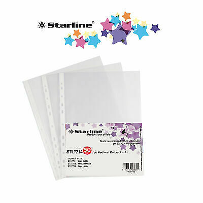 50 Buste Forate 22X30 Liscio Medium Starline