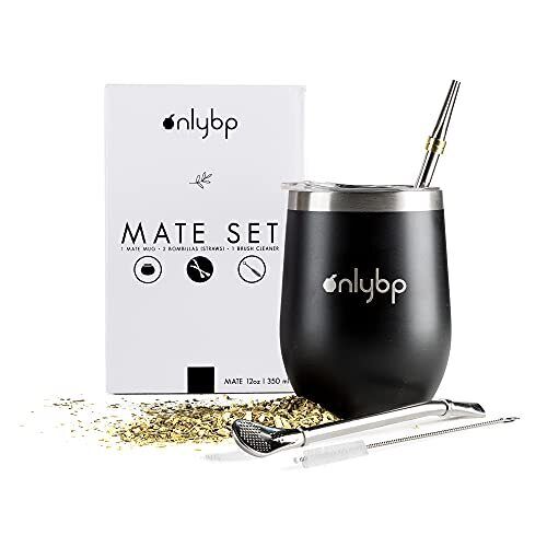 OnlyBP - Mate Argentino Kit Yerba, include 2 lampadine, spazzola di (N3W)