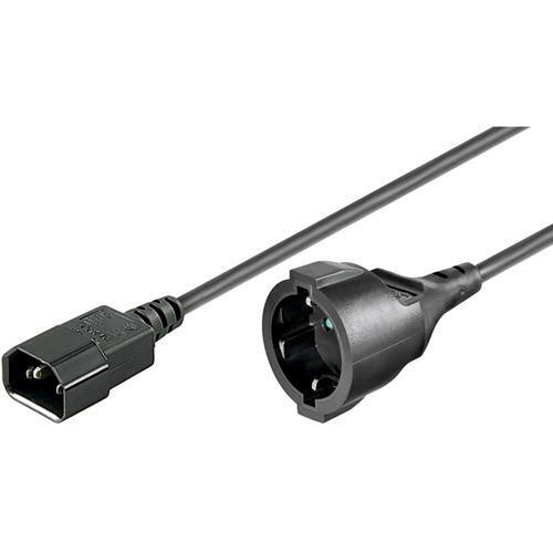 Goobay Cavo di Alimentazione VDE Maschio / Schuko Femmina 1,5m Nero