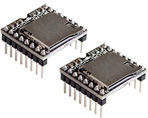 2pcs DFPlayer Mini MP3 Player Module MP3 Voice Module TF Card and USB (Y5t)