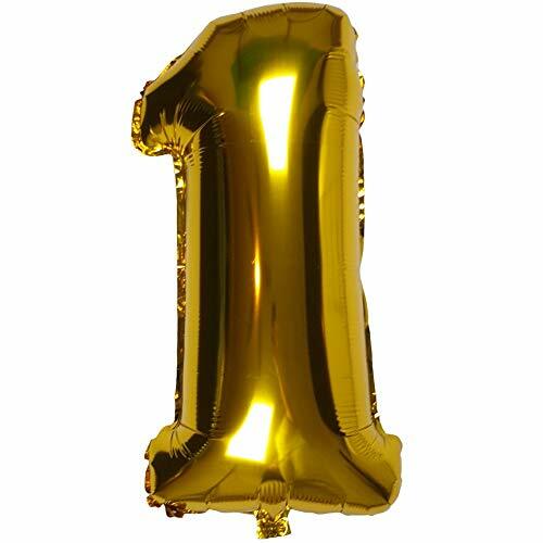 DIWULI, Palloncini Numero XL, Numero 1, Palloncini Dorati, Palloncini (I1s)