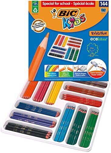 Bic Kids Evolution Ecolutions Matite colorate Pack of 144 Multi (m1e)