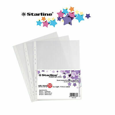50 Buste Forate 22X30 Liscio Light Starline