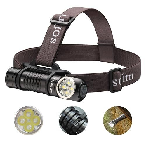 weneasker Lampada frontale a LED 4000 Lumen, 325 metri, Sofirn HS41, (U6A)