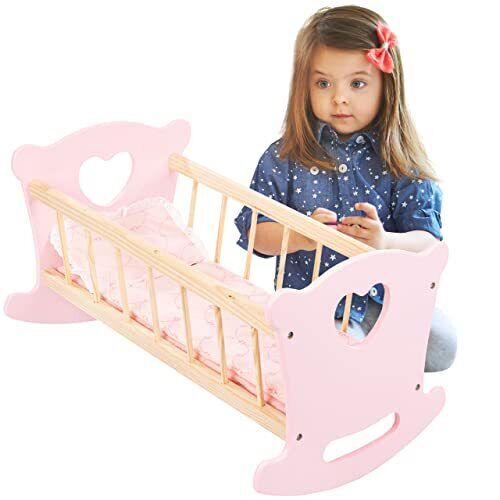 Green series Culla per Bambole Reborn, Culla Bambole Legno - Set Culla e (j0k)