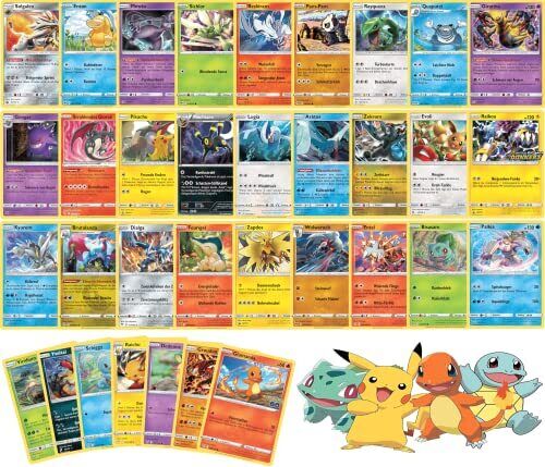 Carte Pokemon – 50 carte Pokemon originali con Holo e carte rare (y7o)