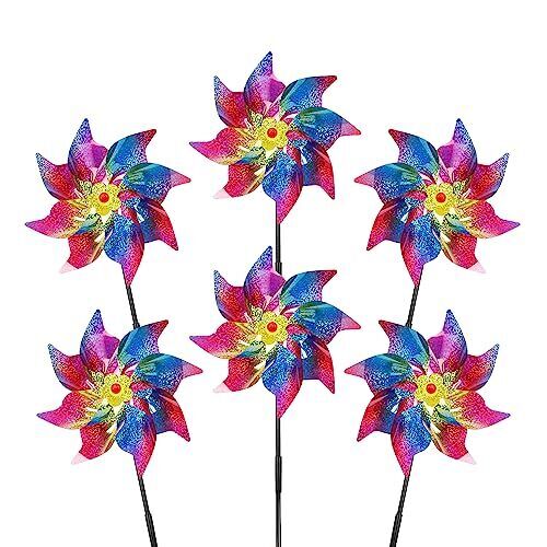 LOPOTIN 6PCS Repellente per Uccelli Girandole,Repellente per Uccelli (z7x)