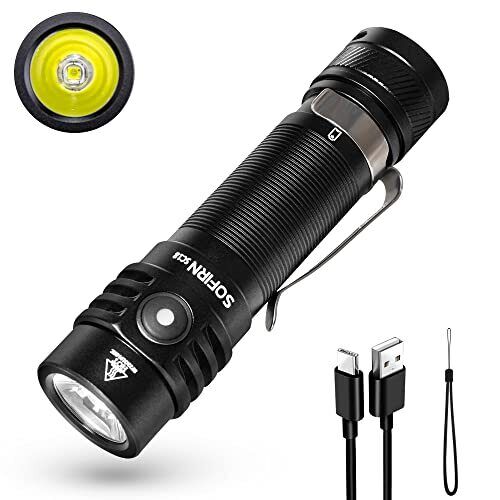 Sofirn SC18 Torcia LED ，IP68 Torcia resistente all'acqua, ricaricabile, (N6n)