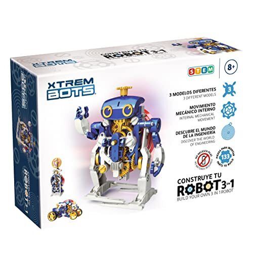 Xtrem Bots - Robot da montare 3 in 1, kit robotica per bambini 8 anni o (a3D)