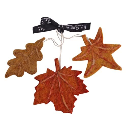 Én Gry & Sif Foglia autunnale in stile Scandi, in feltro naturale, (T0s)