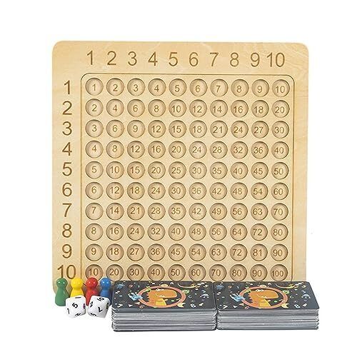 NAMIX Tabelline per Bambini,Tavola delle Tabelline in Legno,Gioco delle (V1z)
