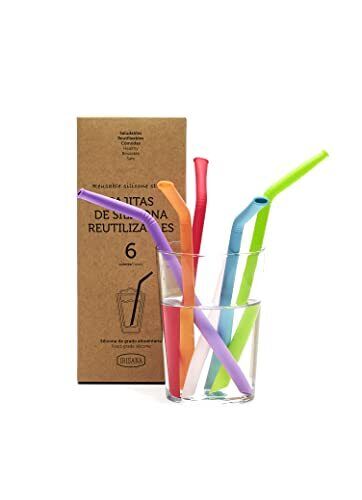 Irisana S4400235 Cannucce riutilizzabili, multicolore, silicone, 21,5 cm, (g9R)