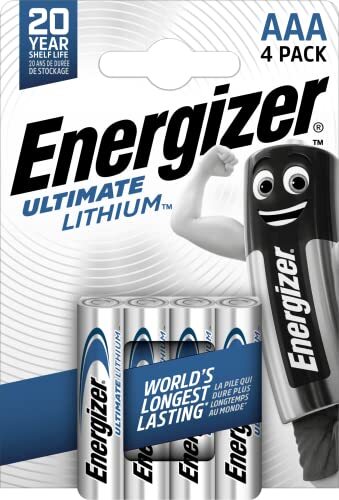 Energizer Batterie AAA, Ultimate Lithium, Confezione da 4 (m5s)
