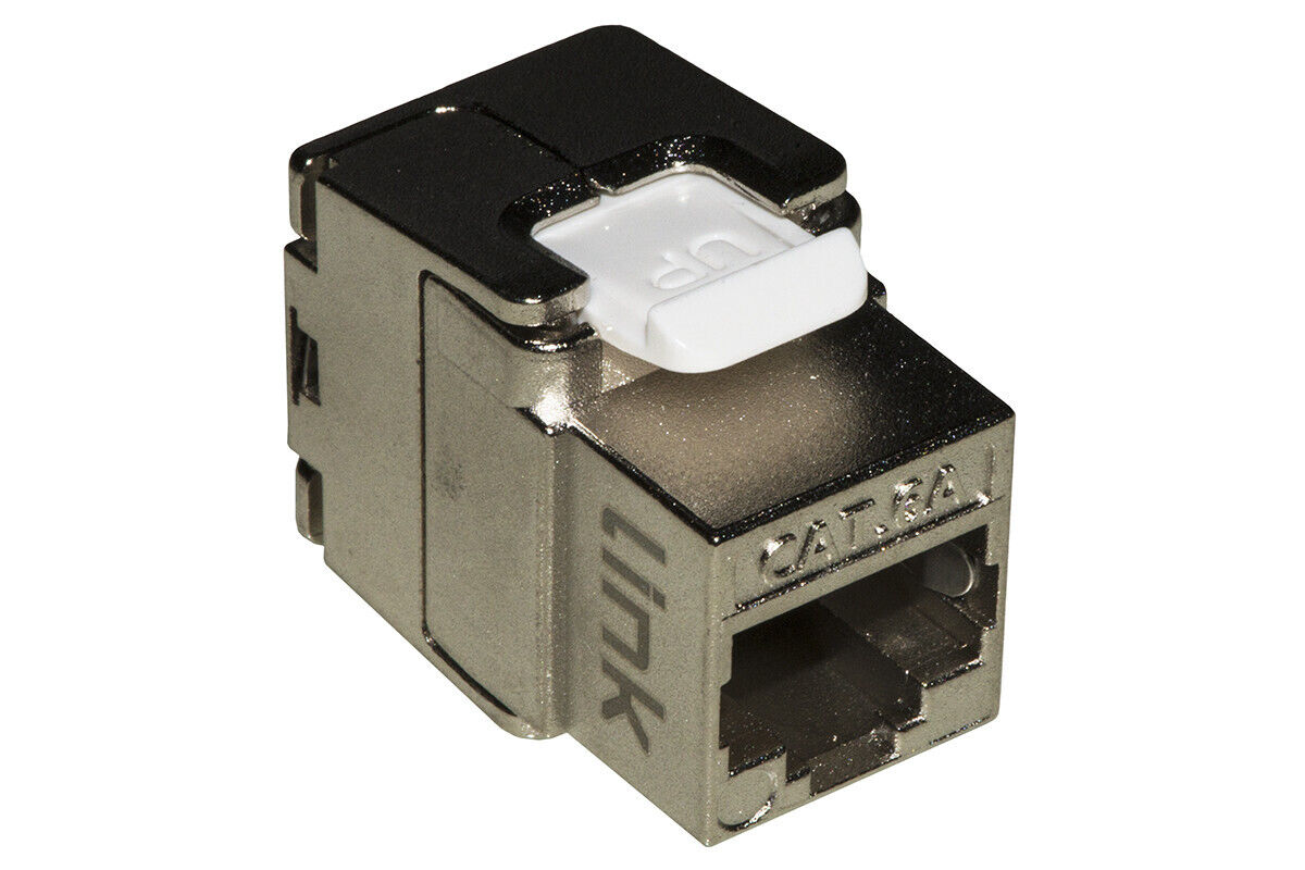 LINK FRUTTO KEYSTONE JACK RJ45 STP CAT 6A SCHERMATO TOOLLESS ORO 50 MICRON