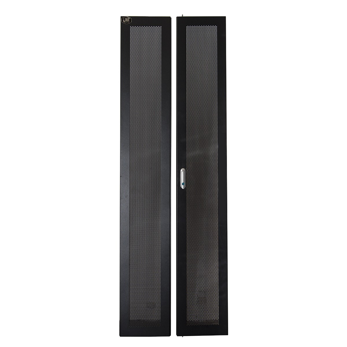 PORTA IN METALLO TRAFORATA NERA A 2 ANTE PER ARMADI LINK 42U LARGHEZZA 600MM CON