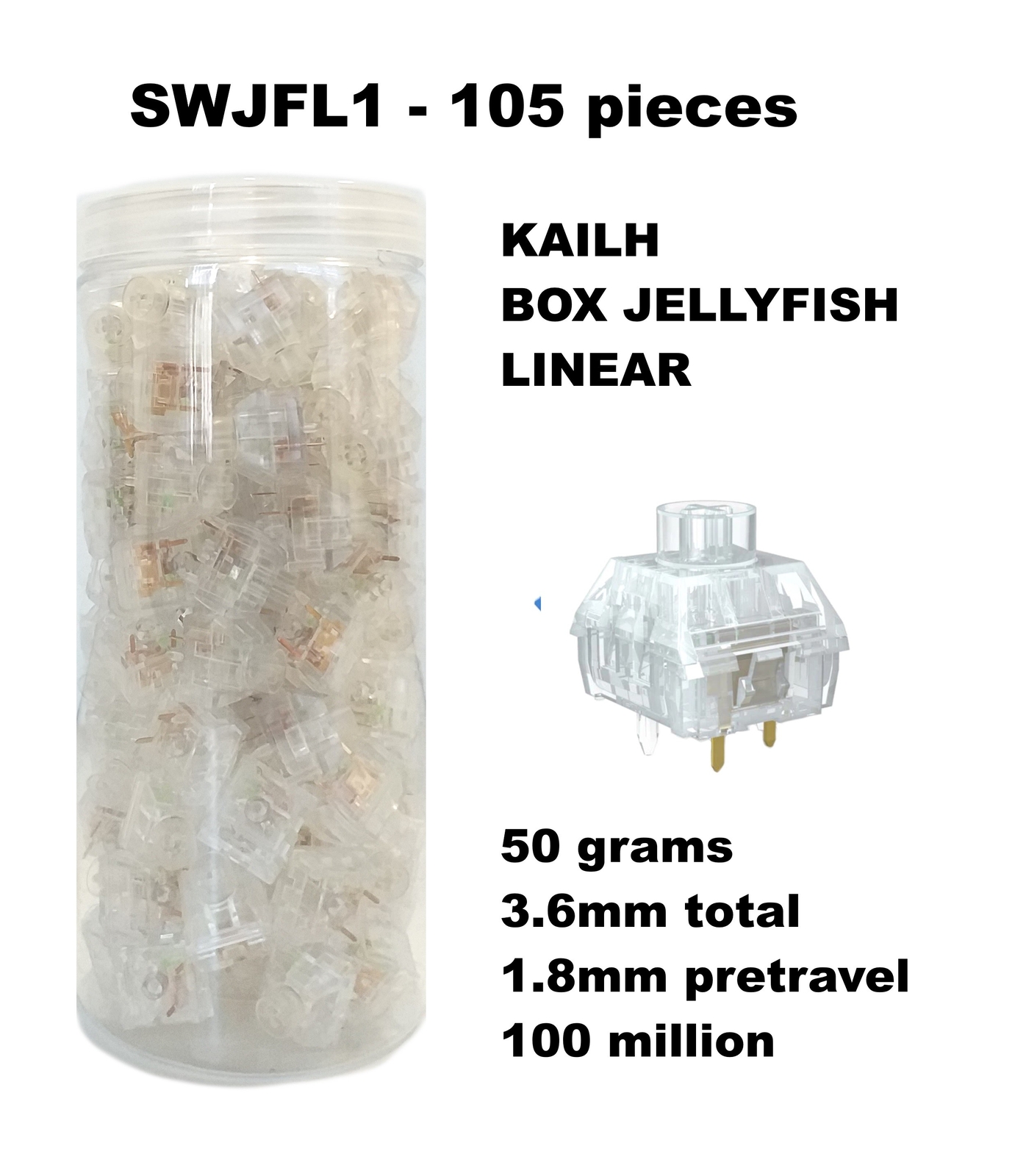 SET 105 SOTTOTASTI KAILH JELLYFISH LINEAR