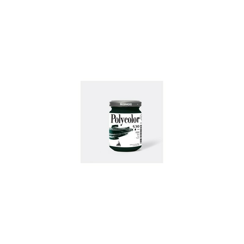 Colore vinilico Polycolor vasetto 140ml Nero Maimeri (3 Pz)