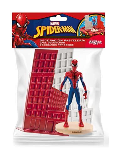 Dekora - Kit Spiderman - Decorazione per torta di compleanno Marvel - (q9g)