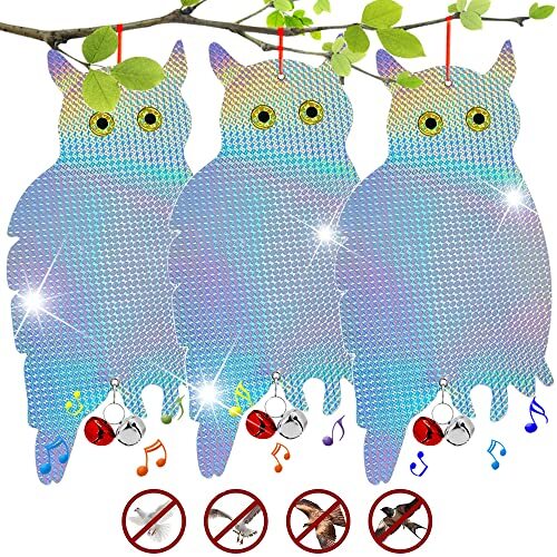 Repellente Piccioni Gufo,Repellente Uccelli da Orto,Repellente Uccelli (B9V)