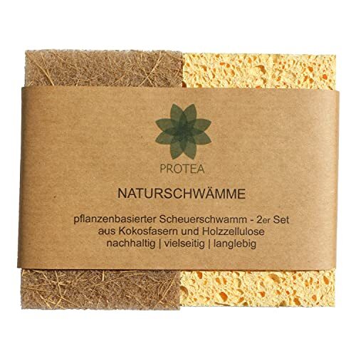 PROTEA Spugna biodegradabile e riutilizzabile al cocco (set da 2) – (w8x)