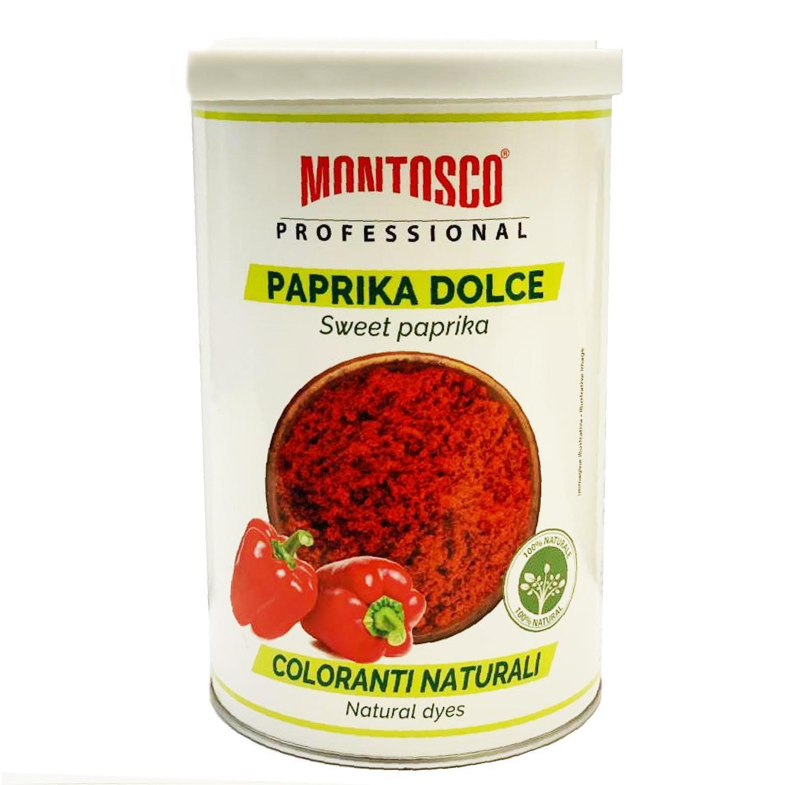 Paprika Dolce Sweet Paprika Montosco Professional Barattolo da 490 g Spezia