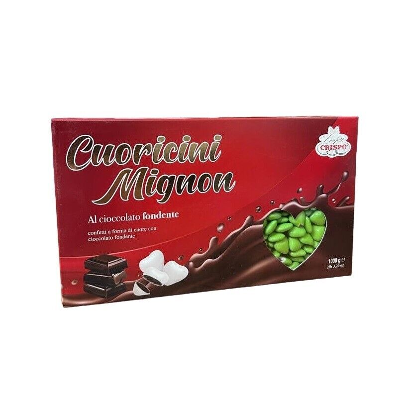 CONFETTI CRISPO CUORICINI MIGNON VERDI 1 KG.