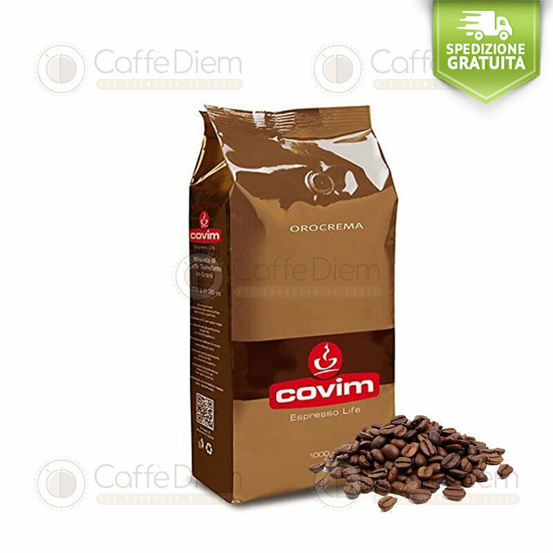 Caffè in Grani Covim 12 kg Orocrema - Covim in grani Chicchi Buste da 1Kg