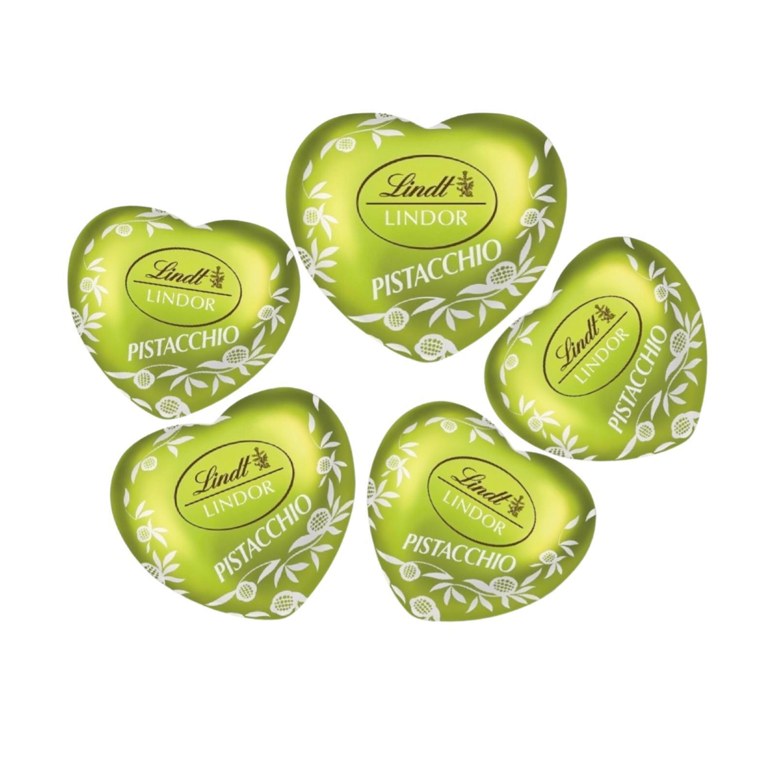Cioccalatini Cuori Lindor Cioccolato al Latte Pistacchio Lindt Busta da 500 g