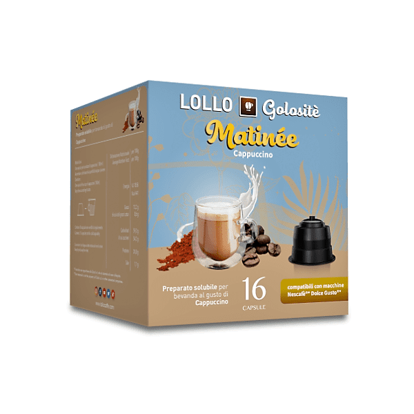 Cappuccino solubile, Capsule compatibili Nescafè Dolce Gusto, Lollo Caffè, 16...